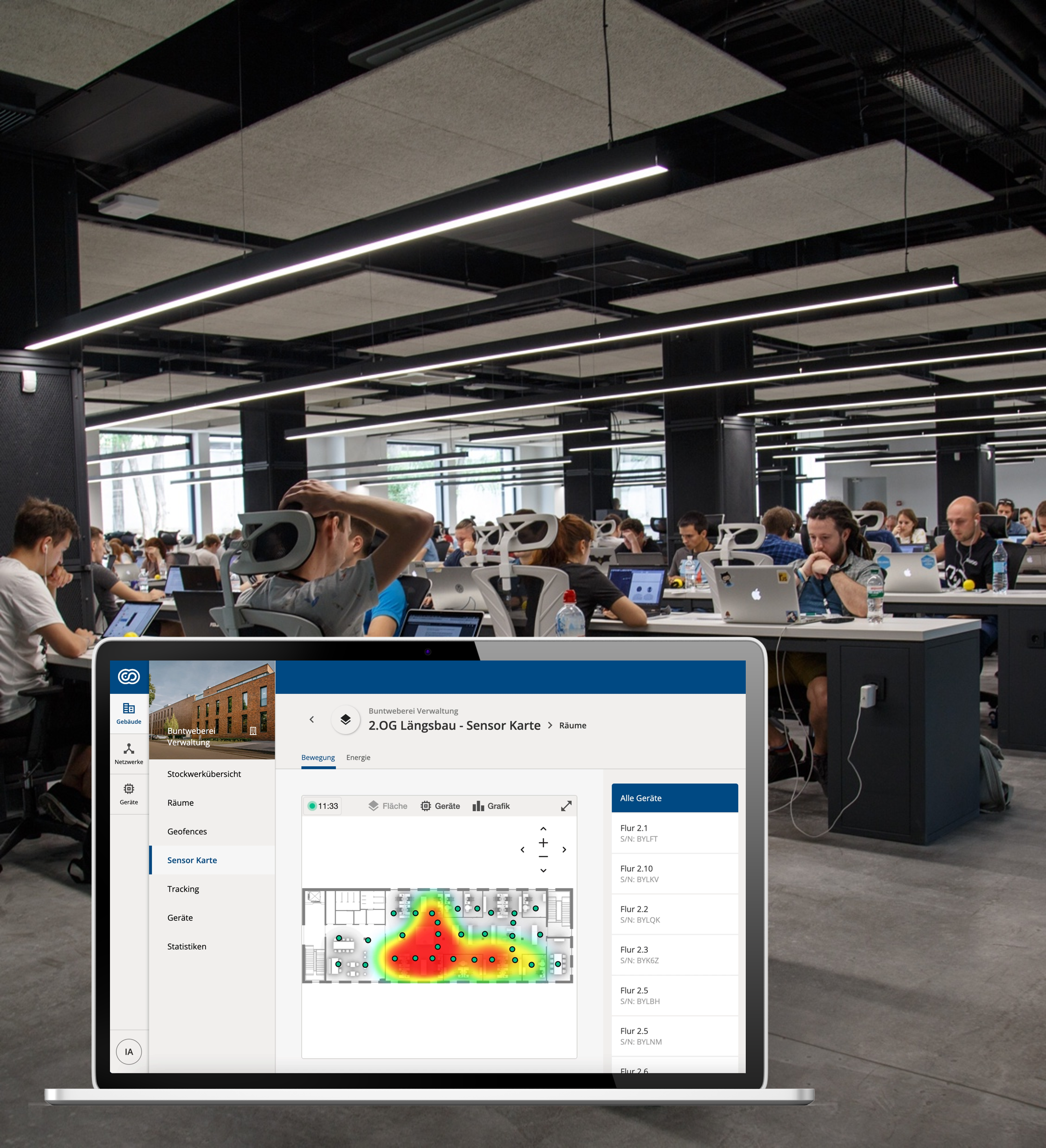 Messbare Raumauslastung durch Sensorik